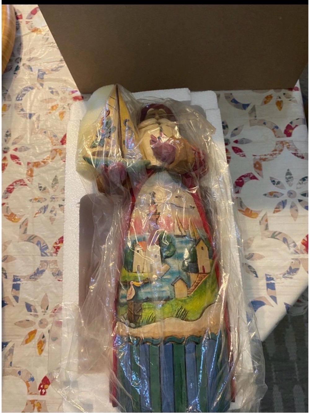 Jim Shore Hand-Painted Village Angel Figurine - Red, Blue, Green, Yellow
